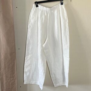 bryn Walker Women's White Linen Pants